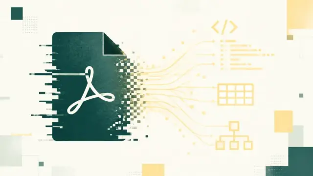 Abstract illustration representing AI readability and document accessibility for higher education websites