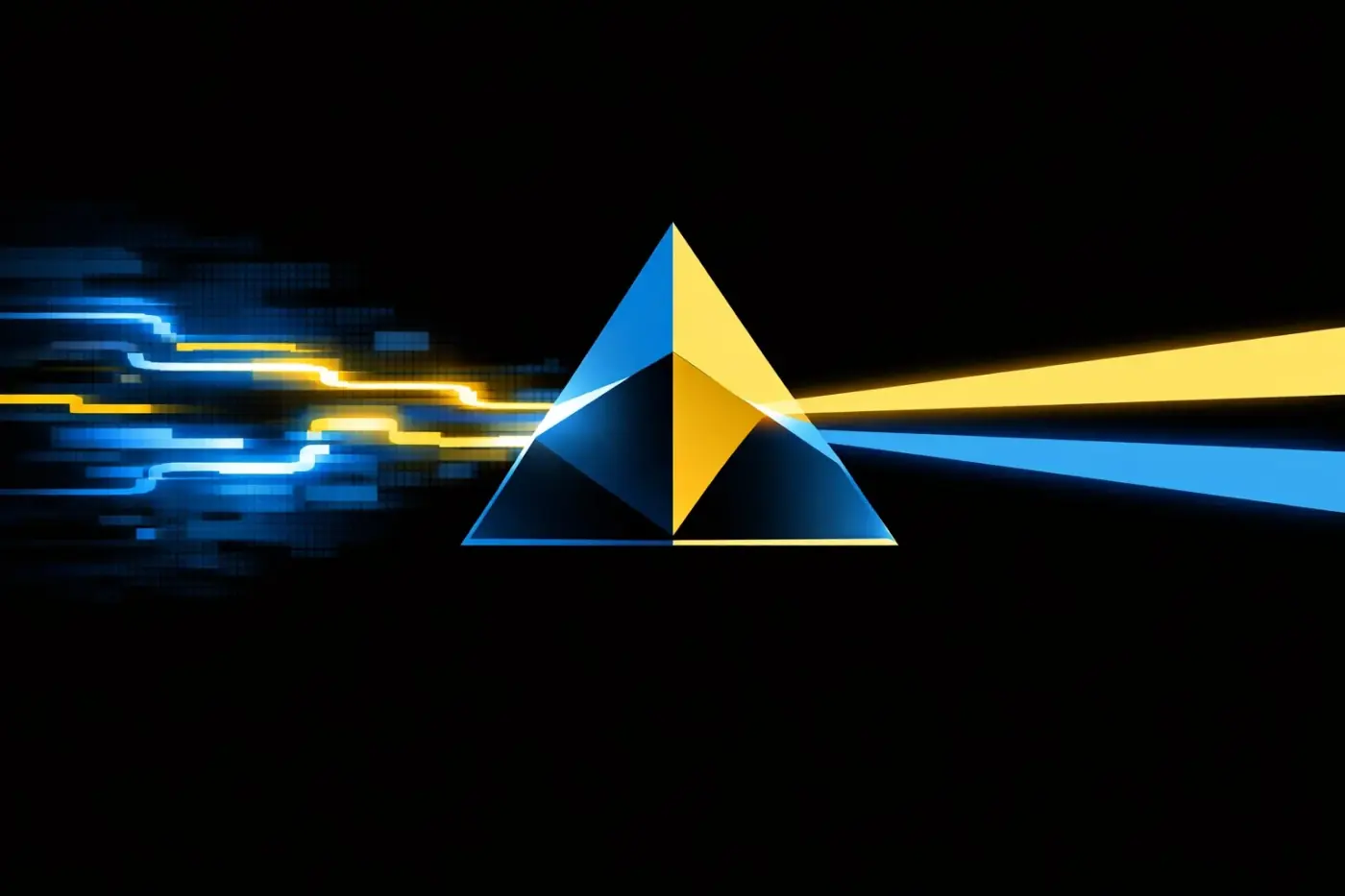 A prism refining distorted lines into focused beams, representing a privacy-first analytics roadmap.
