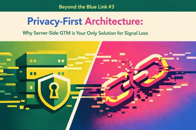 Abstract illustration representing privacy-first architecture and server-side GTM for signal loss