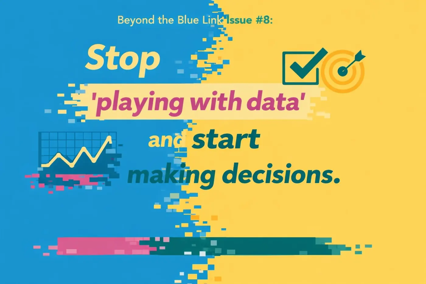 Abstract illustration representing the shift from vanity marketing reports to actionable data decisions