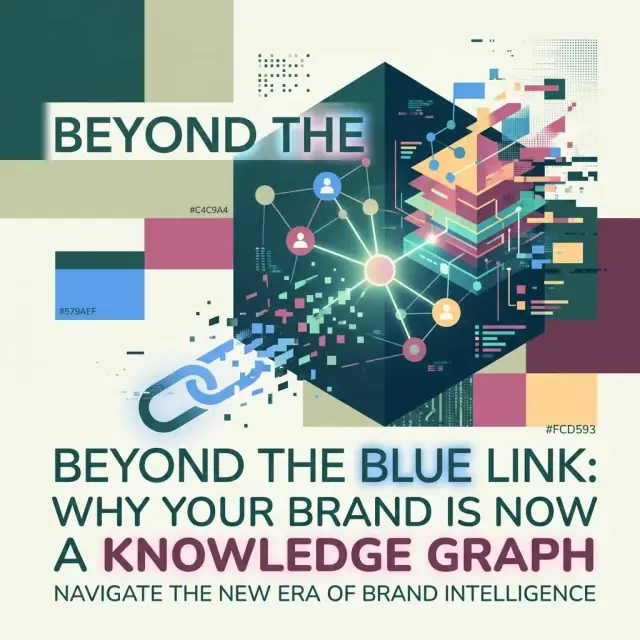 Abstract illustration representing a brand functioning as a knowledge graph rather than a list of blue links
