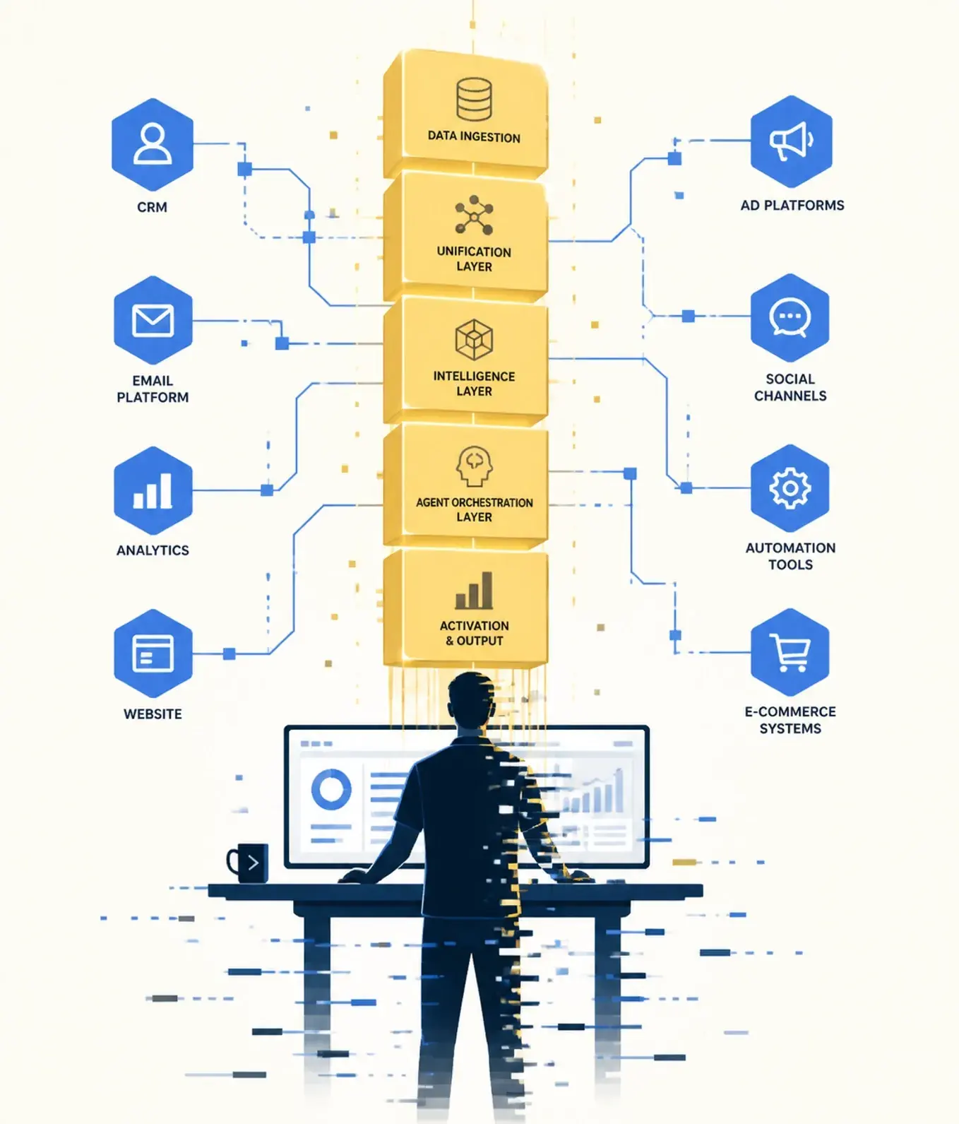 Technical marketing leader orchestrating an agentic ecosystem to streamline complex B2B and Higher Ed workflows.