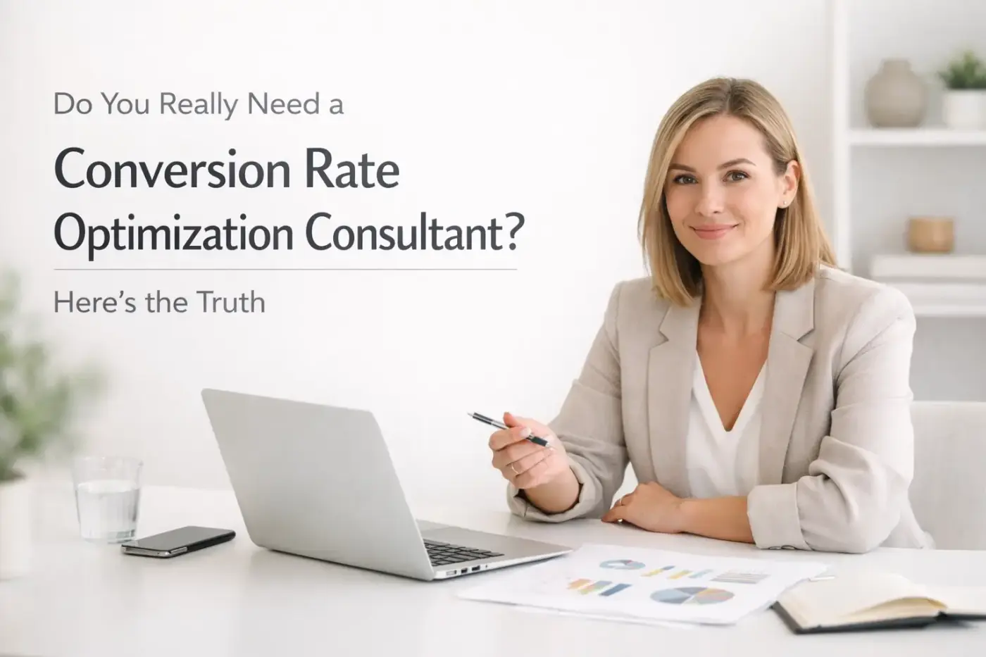 Abstract illustration representing whether a business truly needs a conversion rate optimization consultant