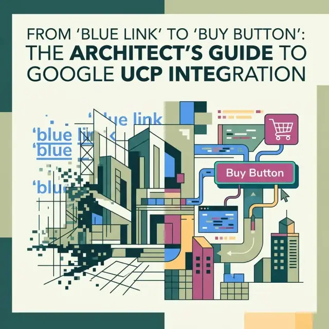 Abstract illustration representing the shift from search links to AI-driven purchase buttons