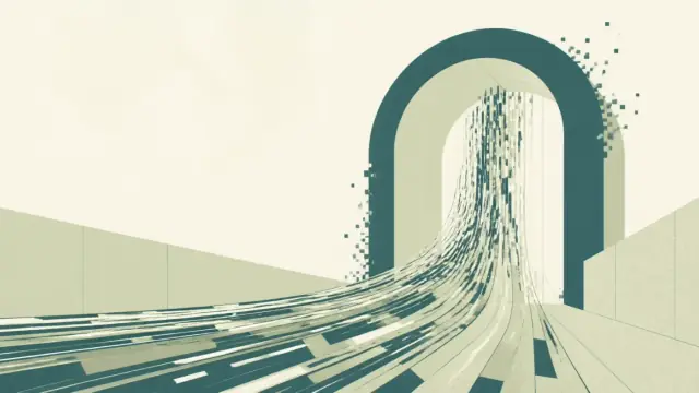 Abstract illustration representing Gemini 3.5's large context window for enterprise AI use