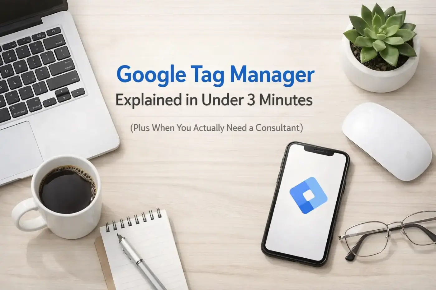 Abstract illustration explaining Google Tag Manager basics and when a consultant is actually needed