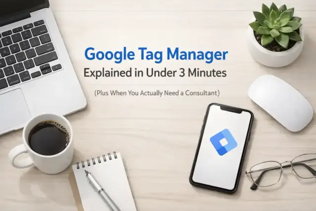 Abstract illustration explaining Google Tag Manager basics and when a consultant is actually needed