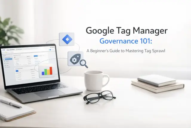 Abstract illustration representing beginner-friendly Google Tag Manager governance and mastering tag sprawl