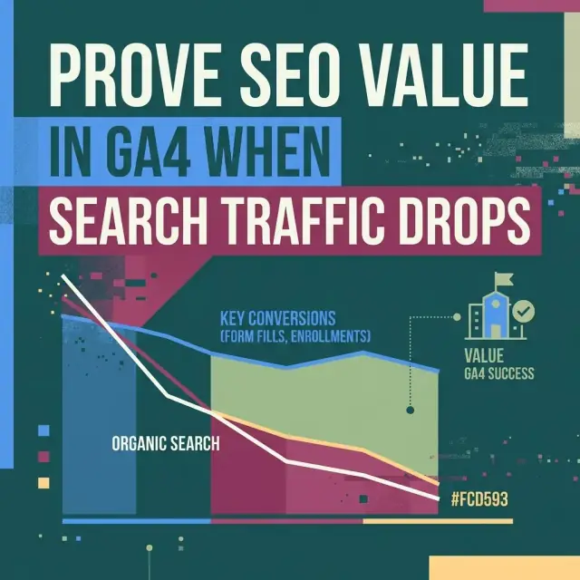 Abstract illustration representing proving SEO value in GA4 when search traffic declines