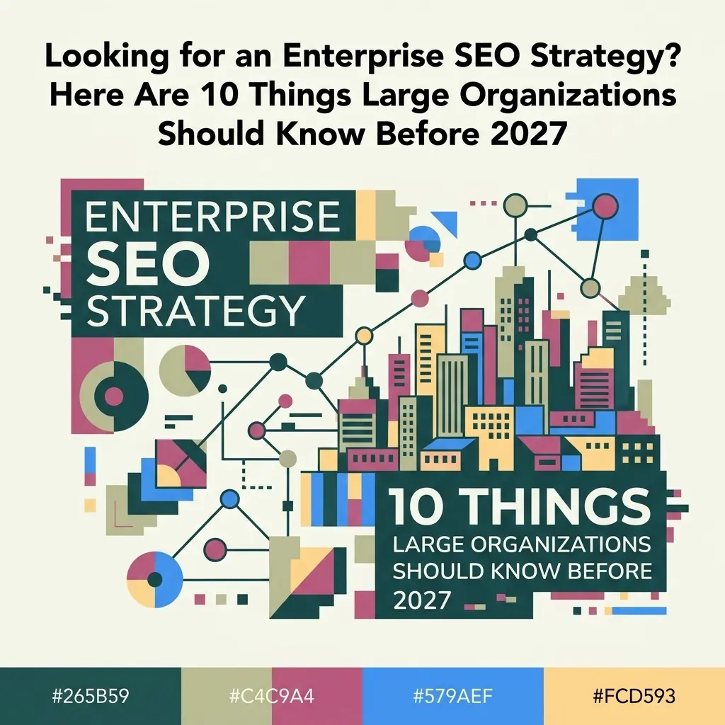 Abstract illustration representing enterprise SEO strategy for large organizations