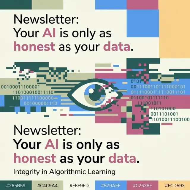 Abstract illustration representing AI models being only as honest as the underlying data