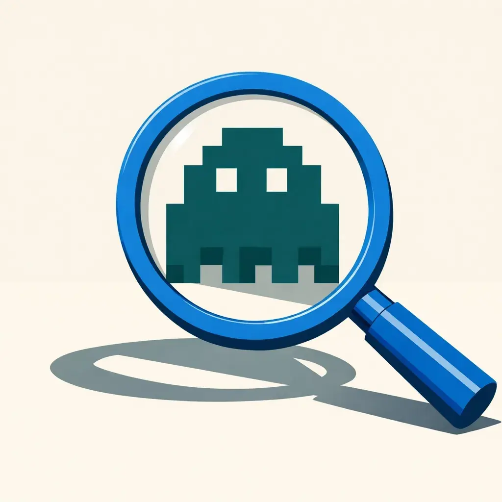 Forensic digital audit revealing a hidden data ghost and tracking errors in a marketing tech stack.