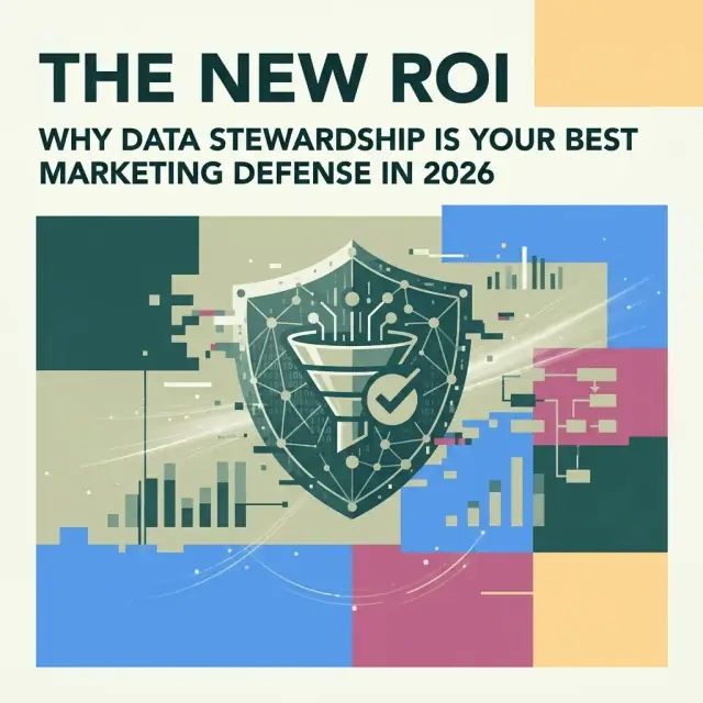 Abstract illustration representing data stewardship as a marketing defense strategy