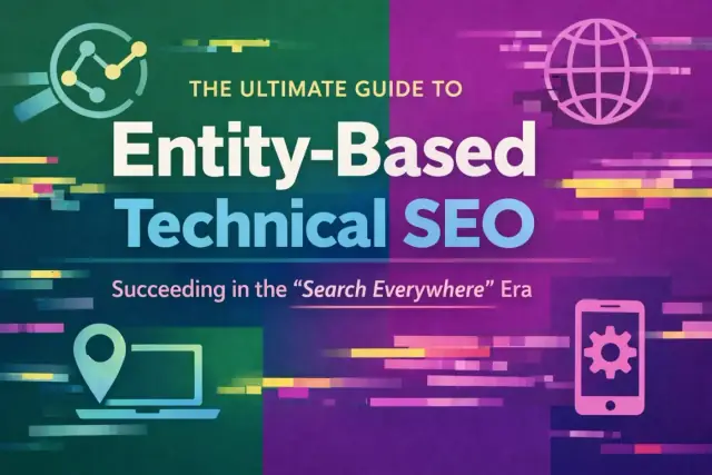 Abstract illustration representing entity-based technical SEO for the search-everywhere era